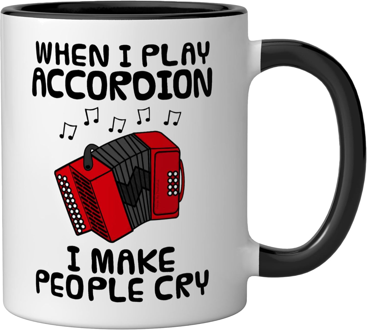 Taza Cerámica Accordionista Negro/Blanco