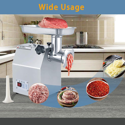 Picadora carne acero inox 800W 265lb/h con cuchillas