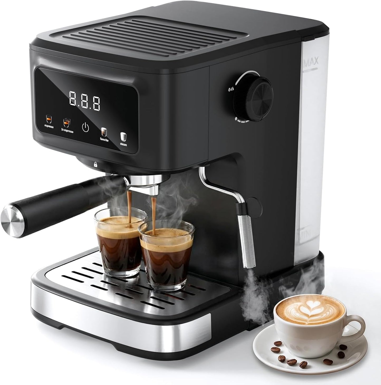 Cafetera Espresso Compacta con Espumador Leche 15 Bar