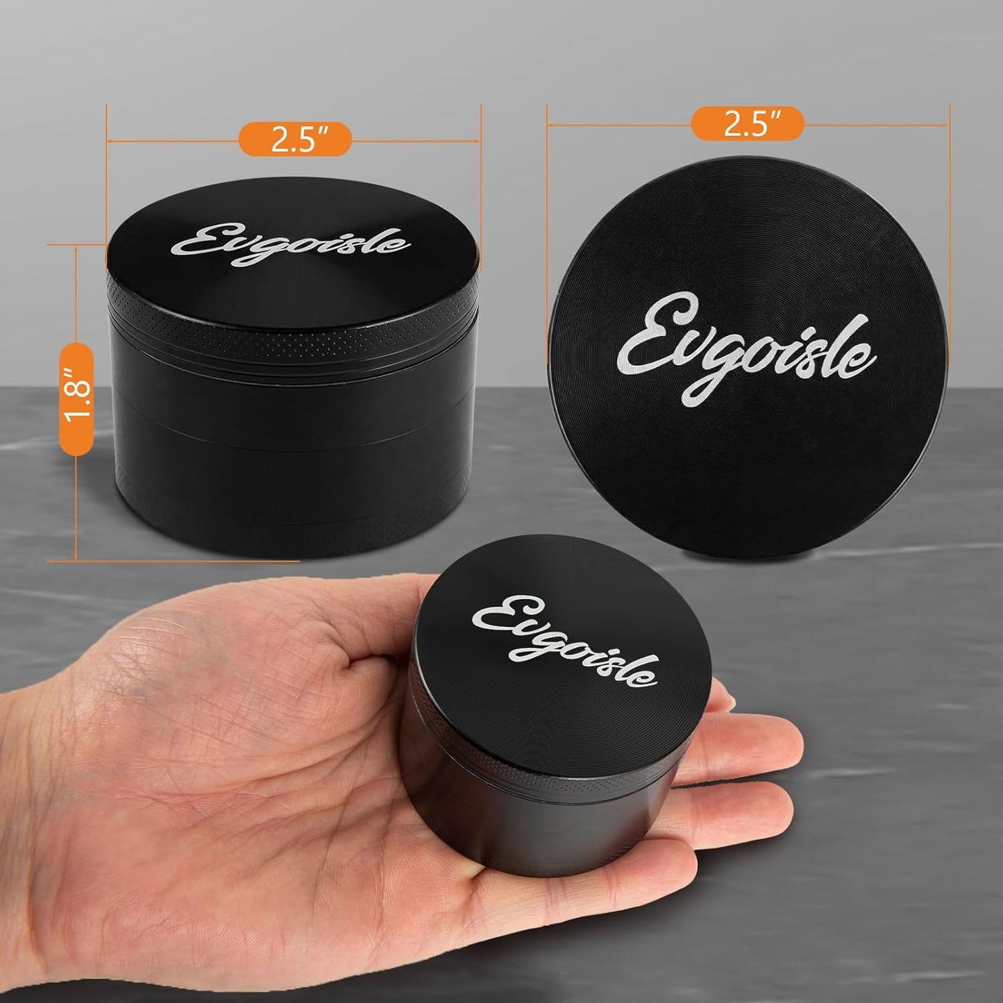 Amoladora de 2.5 pulgadas 4 piezas color negro