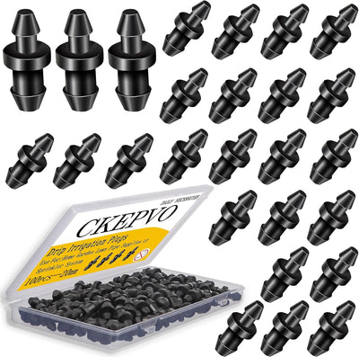 Tapones riego goteo 1/4pulg con tapas púas 100 plástico
