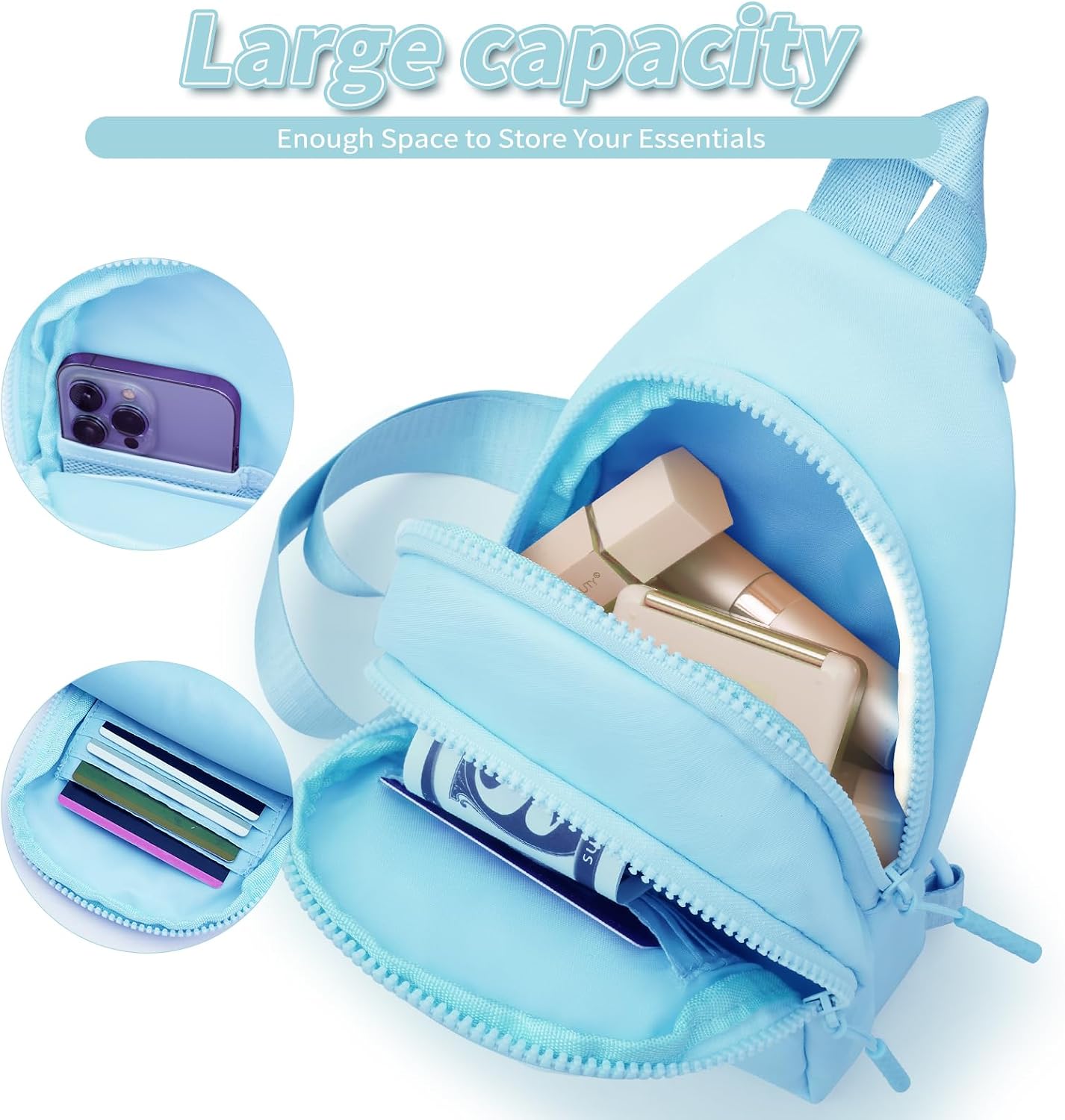 Bolso cintura para mujer azul