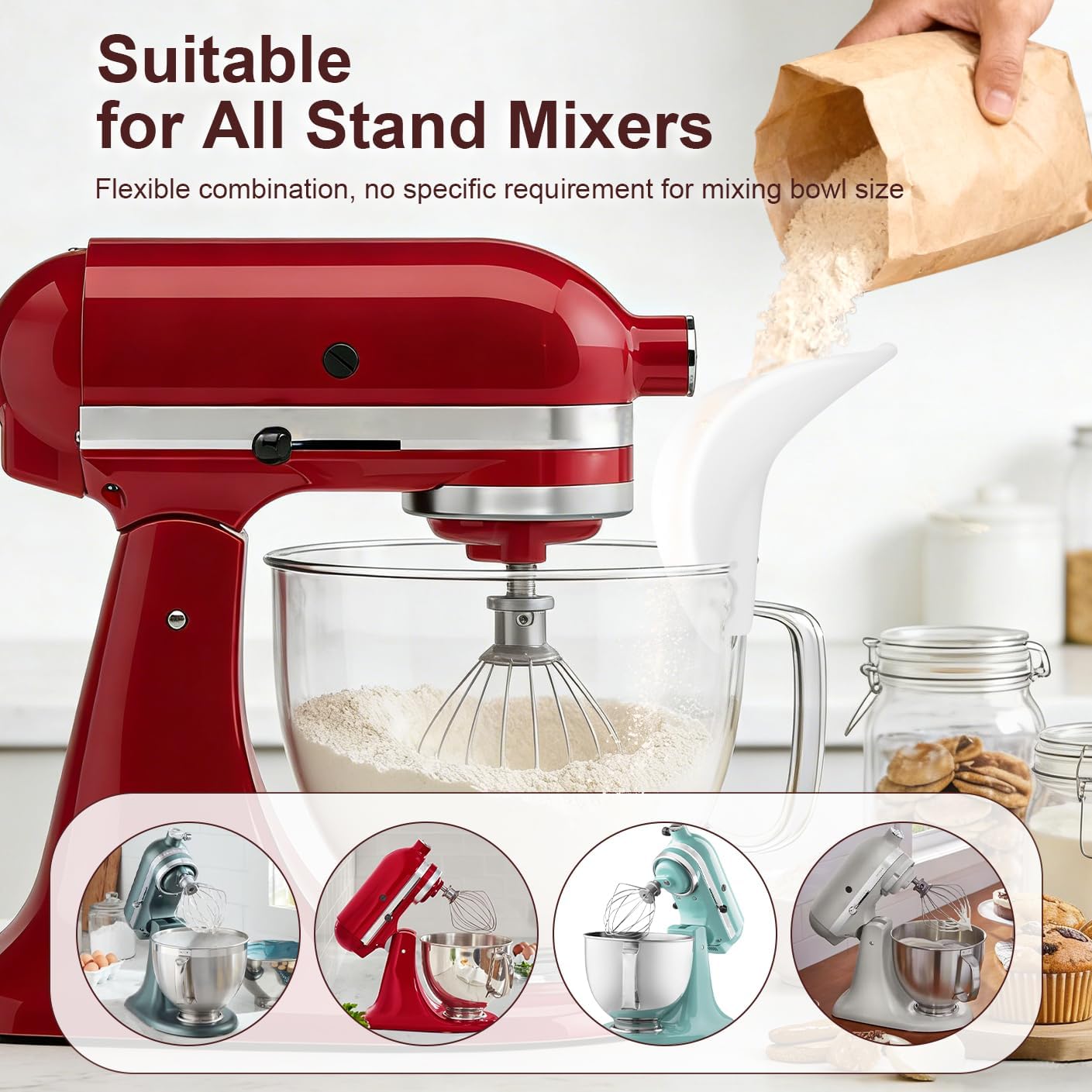 Embudo silicón comp Kitchenaid diseño universal