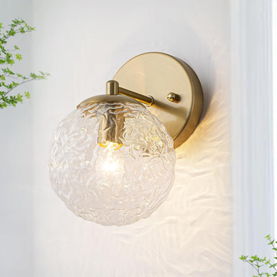 Aplique pared dorado vintage lámpara cristal baño dormitorio sala