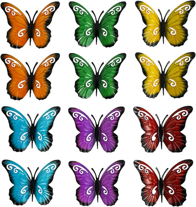 Adornos colgantes mariposa metal para jardín 2.3x2.7pulg