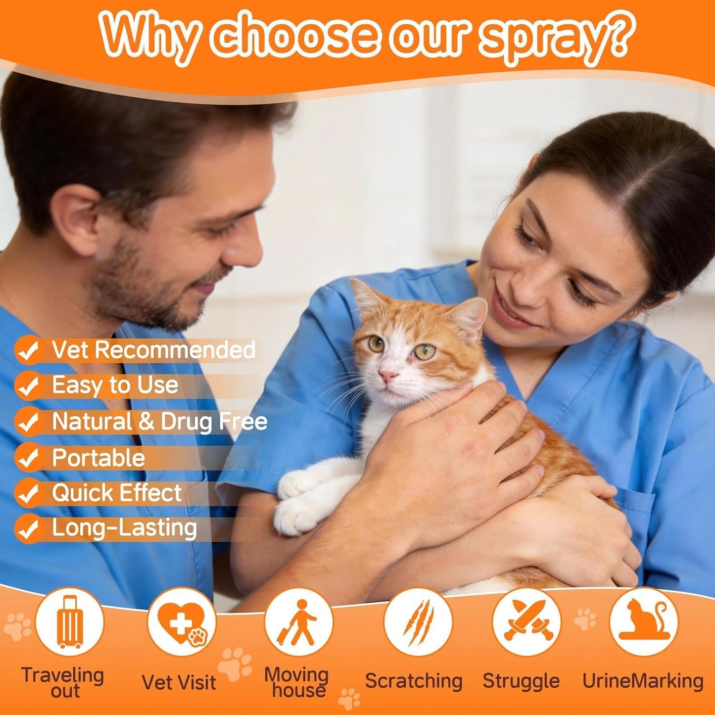 Spray hierba gatera con Silvervine 100% natural para gatos