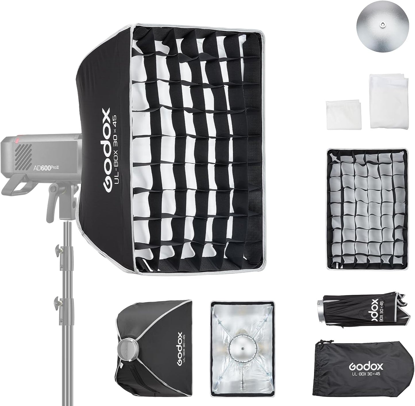 Softbox 30x45cm Bowens Montaje Rápido para Fotografía