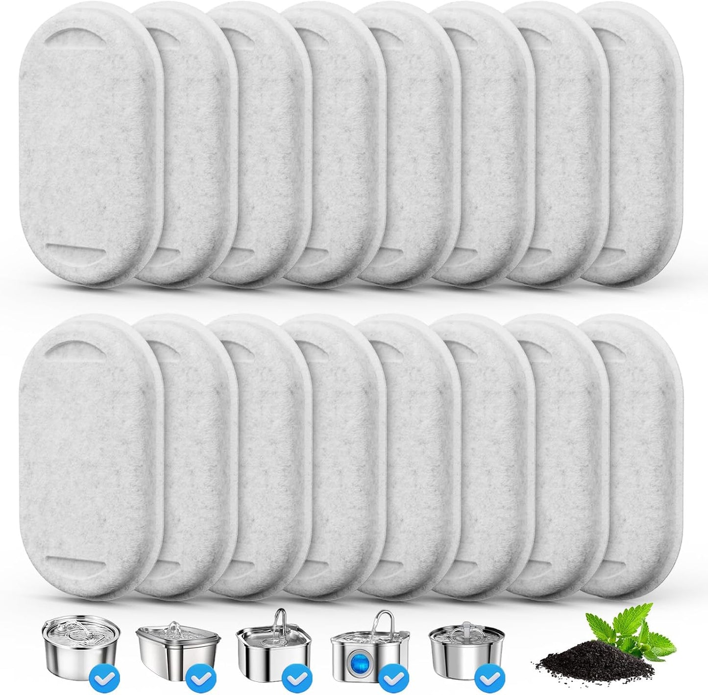 Filtro agua Cat comp acero inox carbón coco 16 pzas
