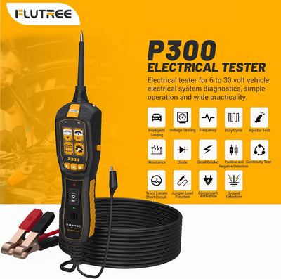 Probador circuitos automotriz P300 6-30V con cables 20pies
