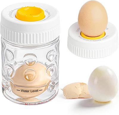 Pelador de huevos 2 en 1 con perforadora integrada y removedor de cáscara