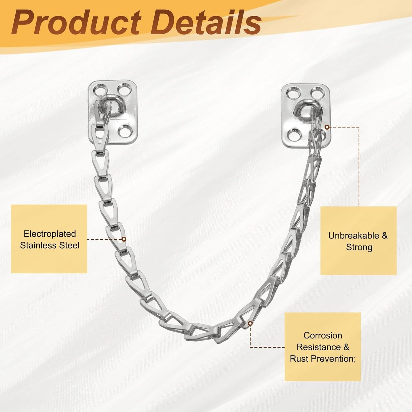 Cadena restringidora para ventanas acero inox 12pulg