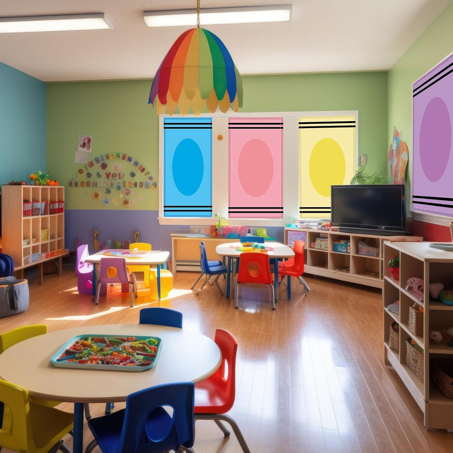 6 Cubiertas Luz Fluorescente Magnéticas 4x2pulg Aula Escuela