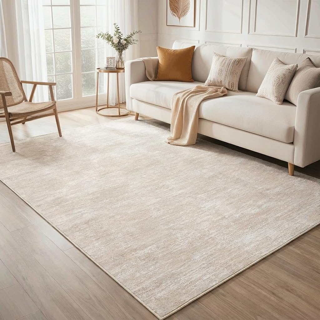 Alfombra dormitorio 5x7ft lavable antideslizante resistente manchas