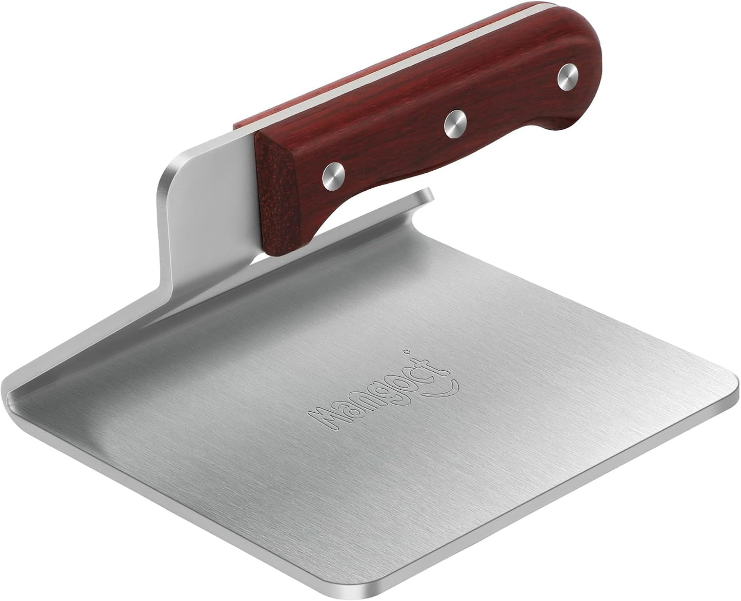 Prensa hamburguesa 5.5pulg acero inox mango madera