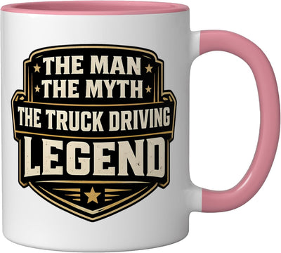 Taza cerámica para camionero The Man The Myth The Truck Driving Legend