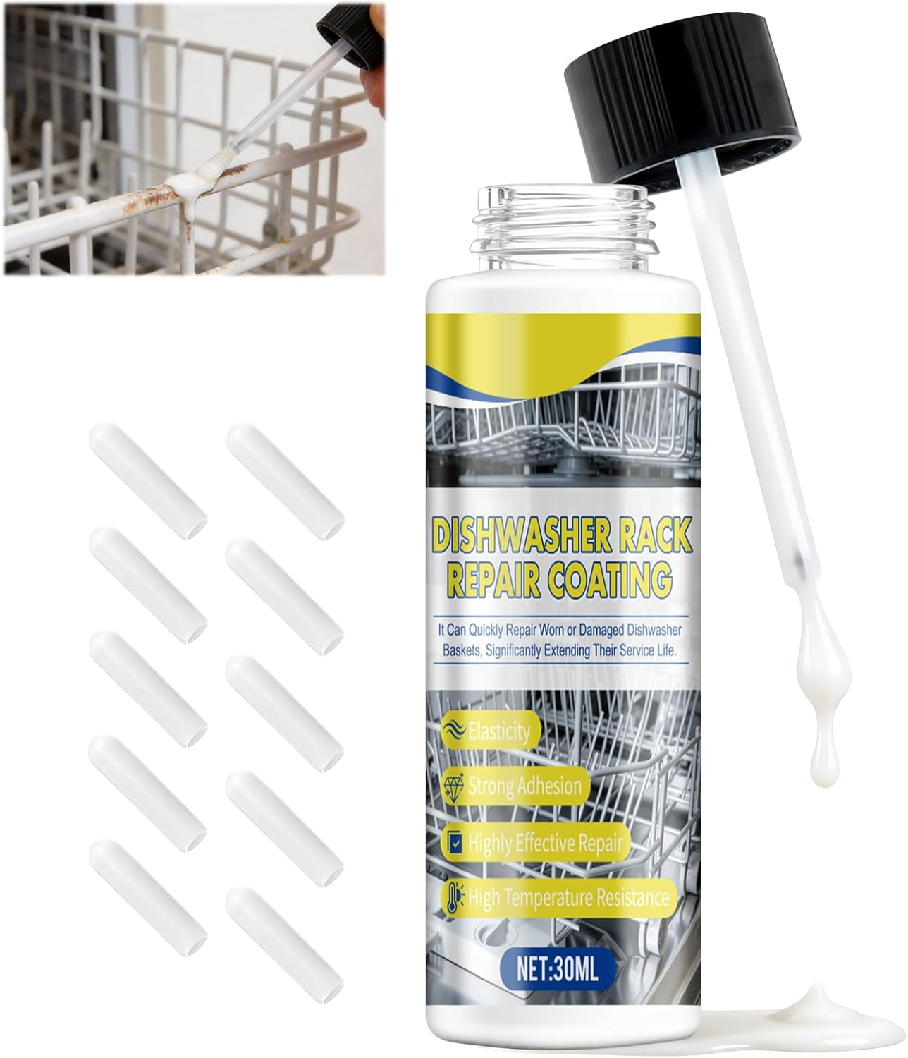 Revestimiento lavavajillas 1oz kit blanco goma