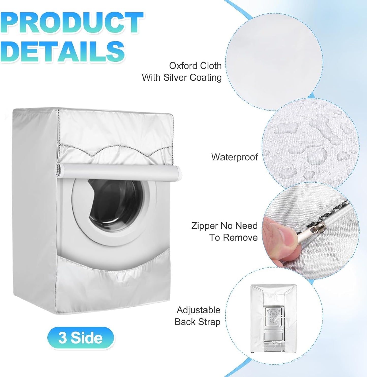 Fundas lavadora/secadora 24x24x33pulg impermeables