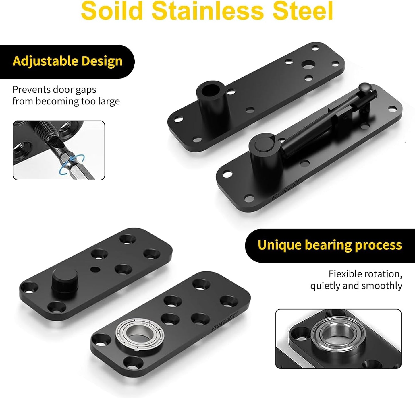 Bisagra pivote resistente puerta oculta acero inox 600lb
