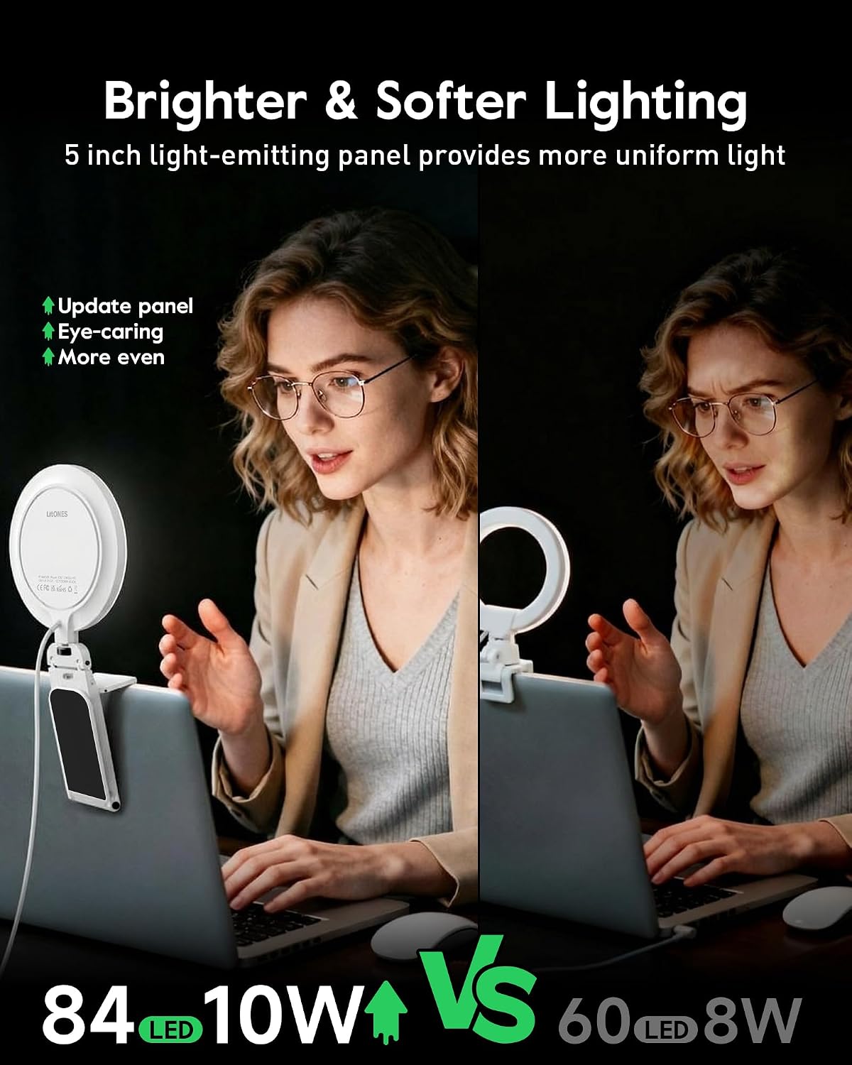Anillo luz 5pulg para videoconferencia 50 modos selfie