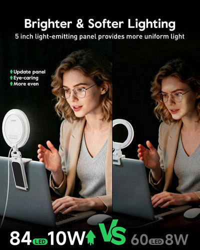 Anillo luz 5pulg para videoconferencia 50 modos selfie
