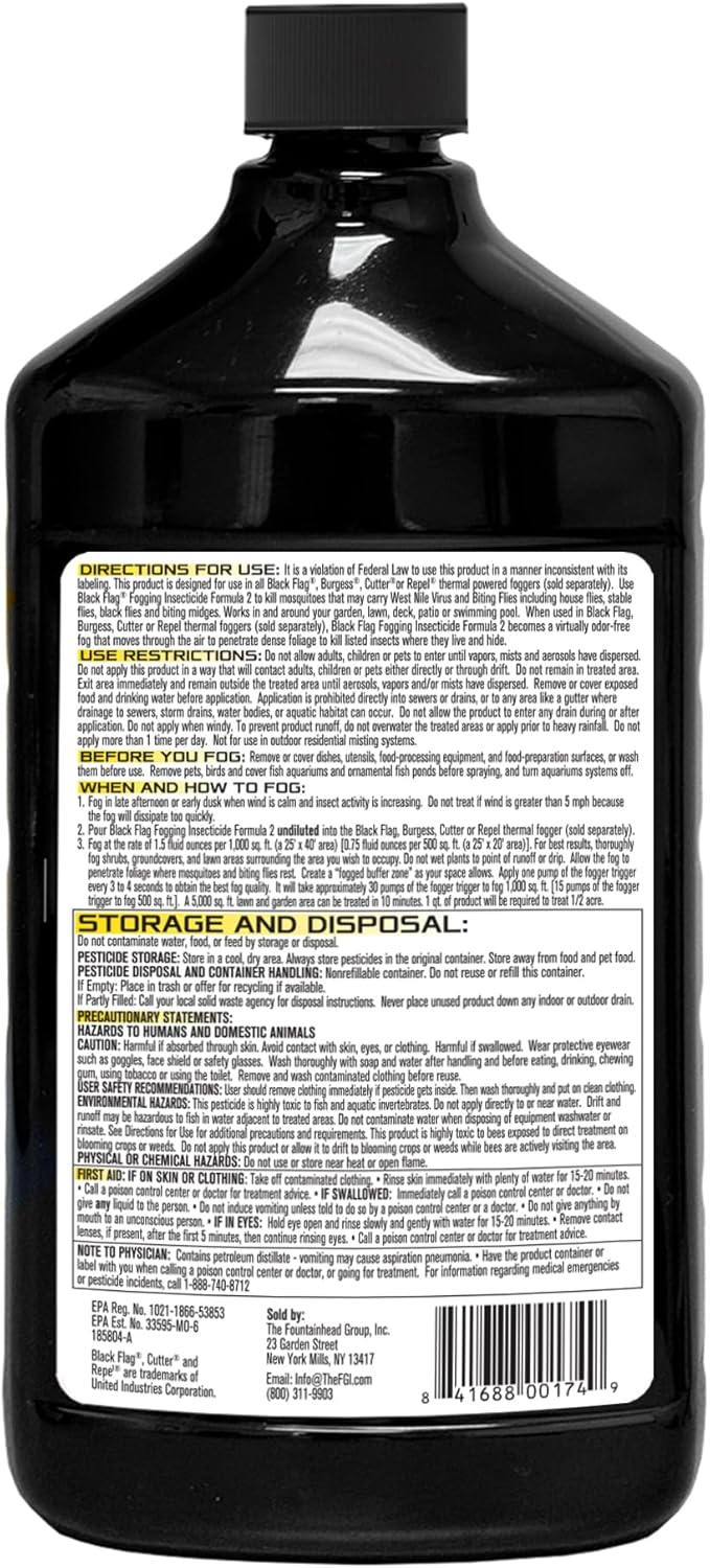 Insecticida exterior 32oz para mosquitos y moscas picadoras