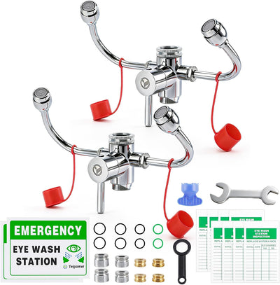 Lavaojos Staion con grifo emergencia OSHA aprobado