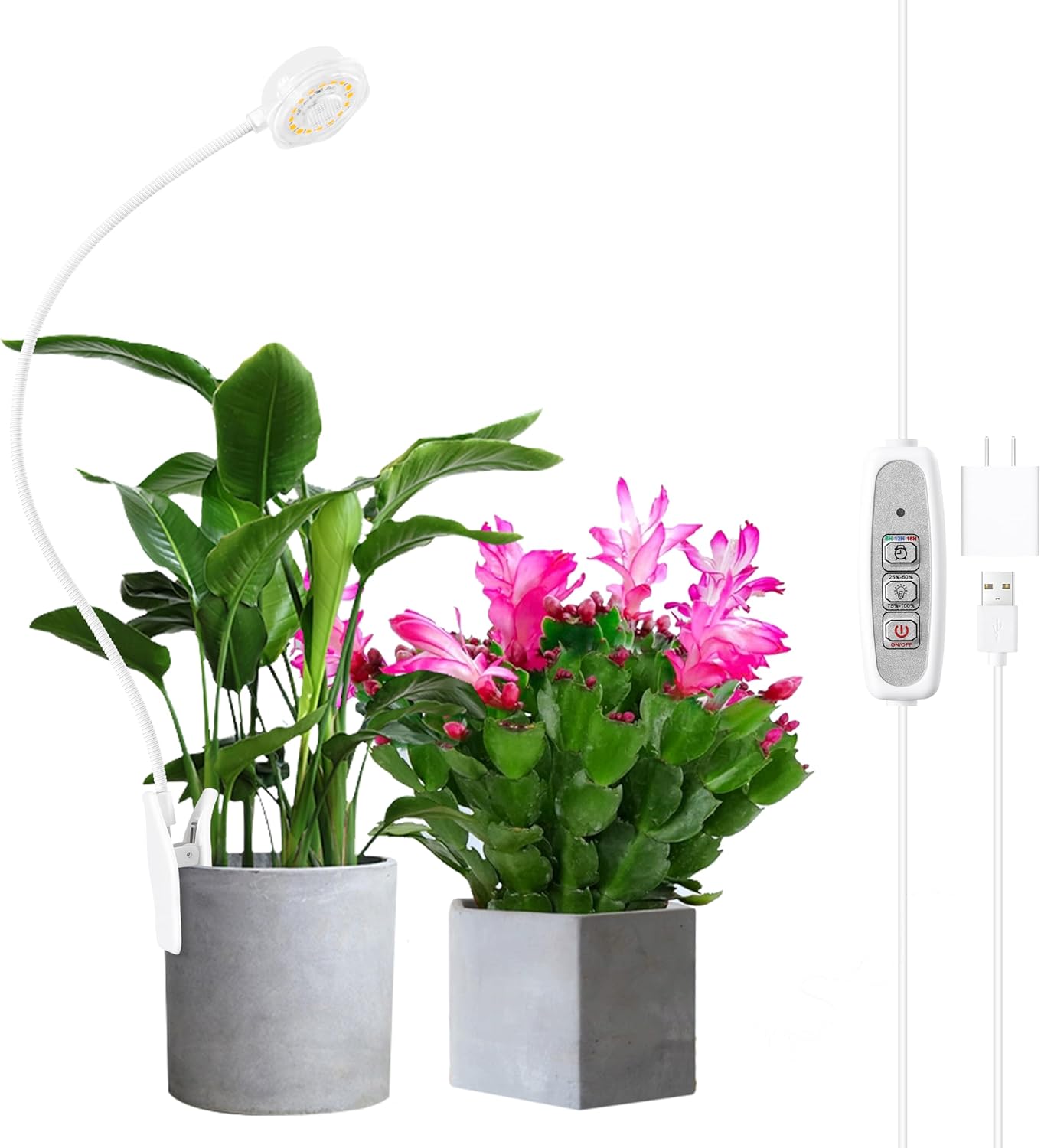 Lámparas cultivo LED espectro completo con clip 4 niveles