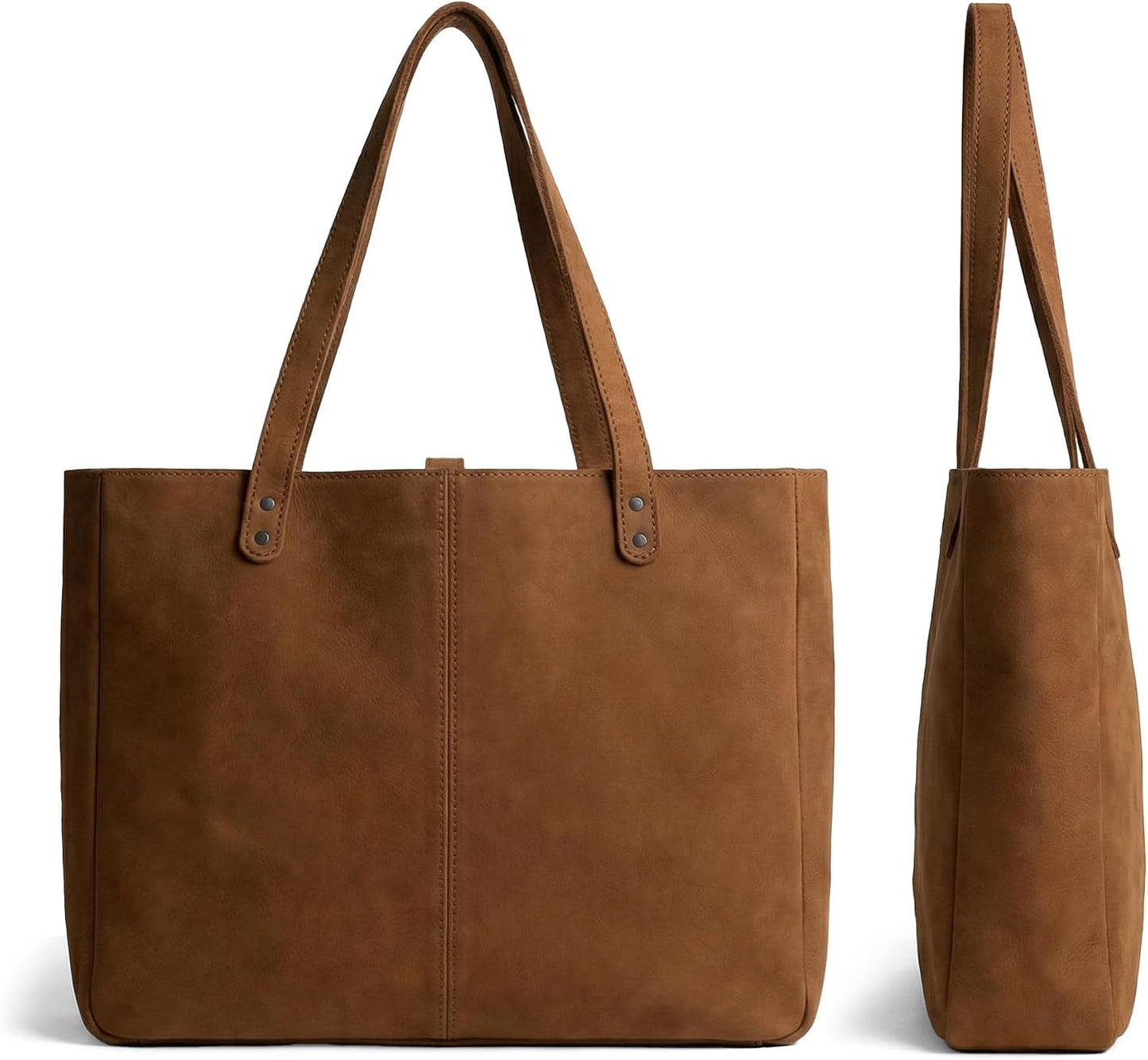Bolso de mano cuero mujer para trabajo y laptop