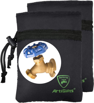 Fundas grifos exteriores invierno set 2 negro 5.9x7.7pulg
