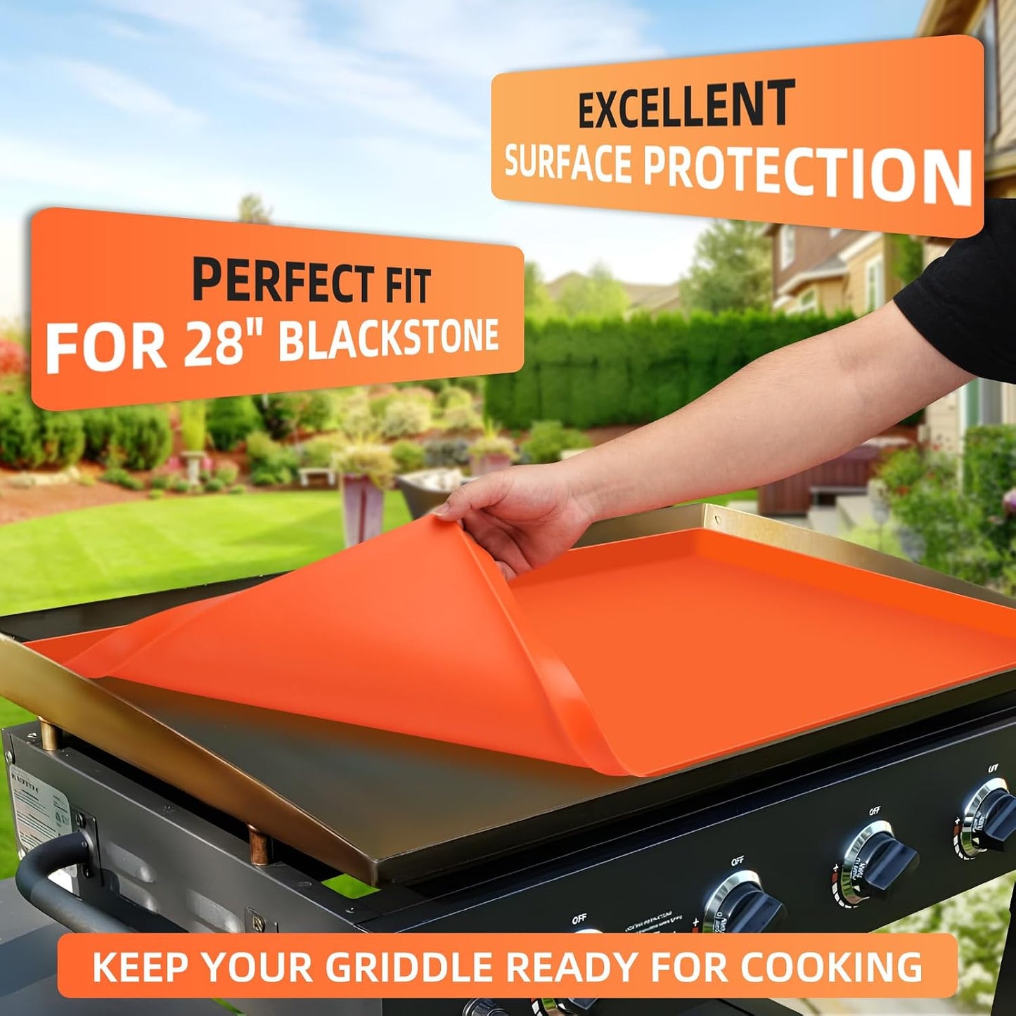 Alfombrilla parrilla silicona 28pulg Blackstone resistente