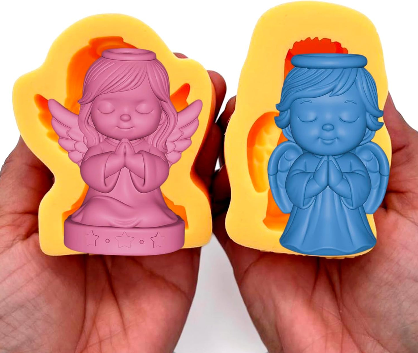 Moldes de velas de ángel de silicona para bricolaje