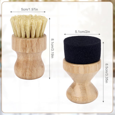 Tabla cortar con cepillo sisal y esponja aplicador cera