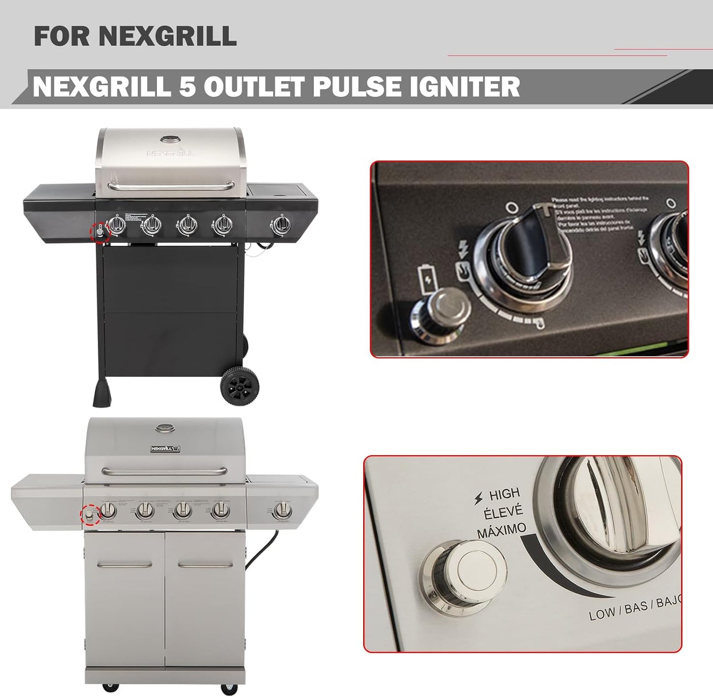 Repuesto encendedor para Nexgrill 720-0830H