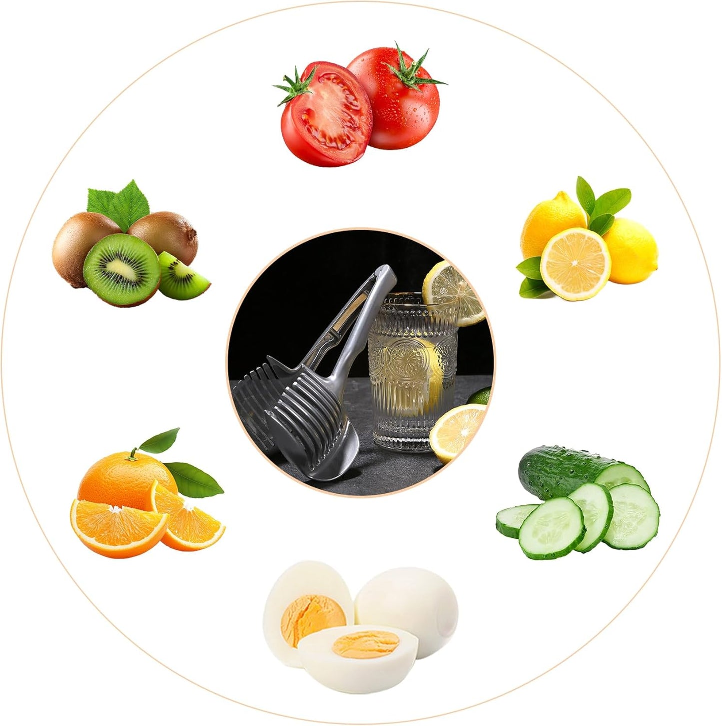 Herramienta de corte de verduras de acero inoxidable con agarre seguro