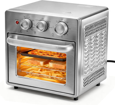 Combo horno tostador y freidora aire 16.9qt acero inox 5 funciones