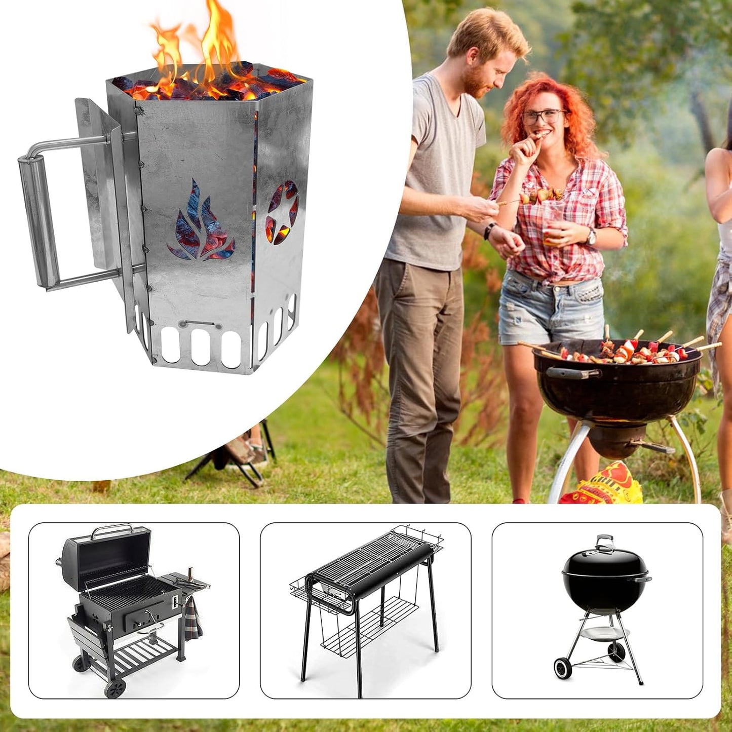 Arrancador fuego chimenea carbón parrilla barbacoa
