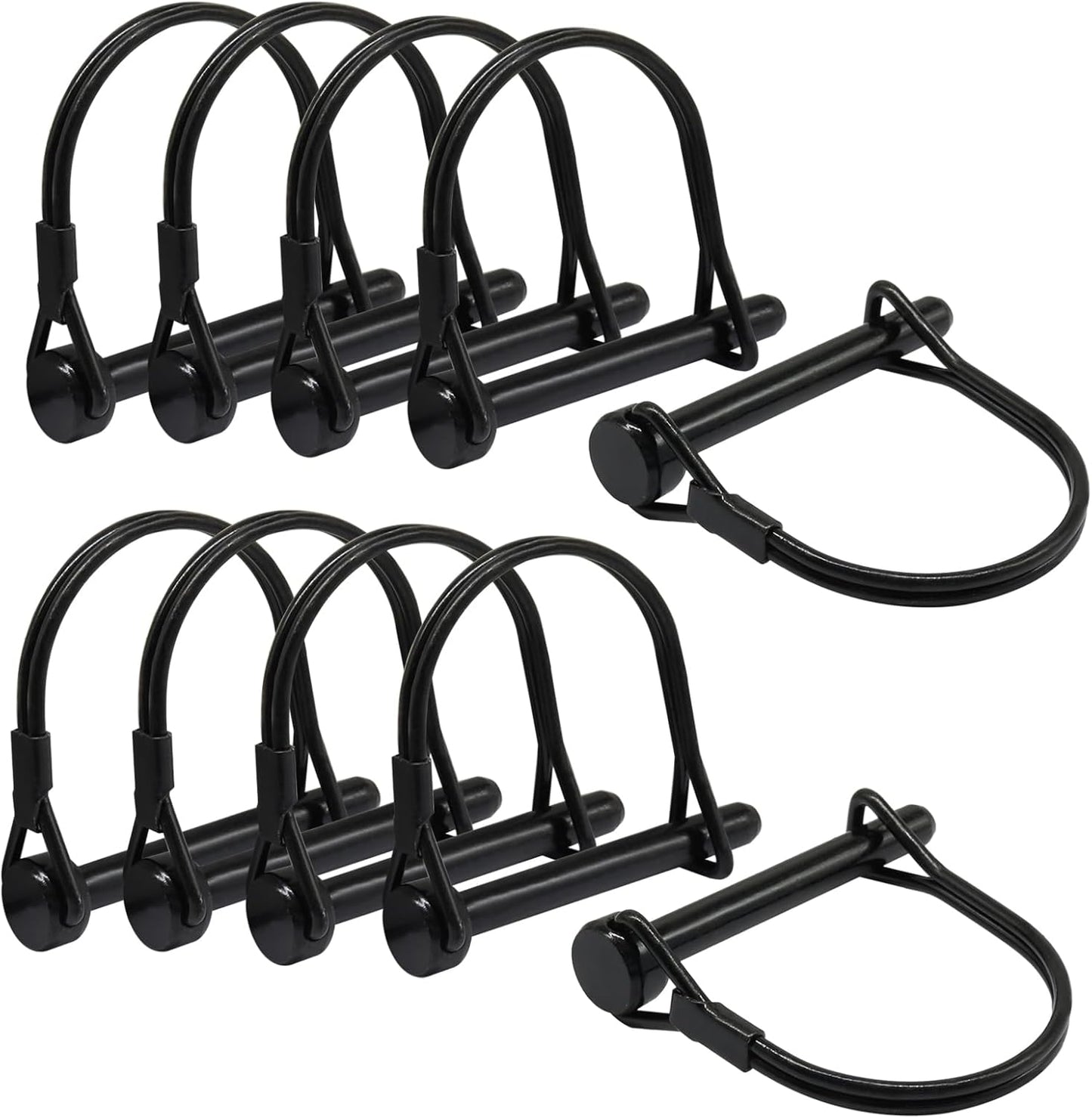 Pasadores bloqueo negro 1/4x2 pulg resistentes tractor