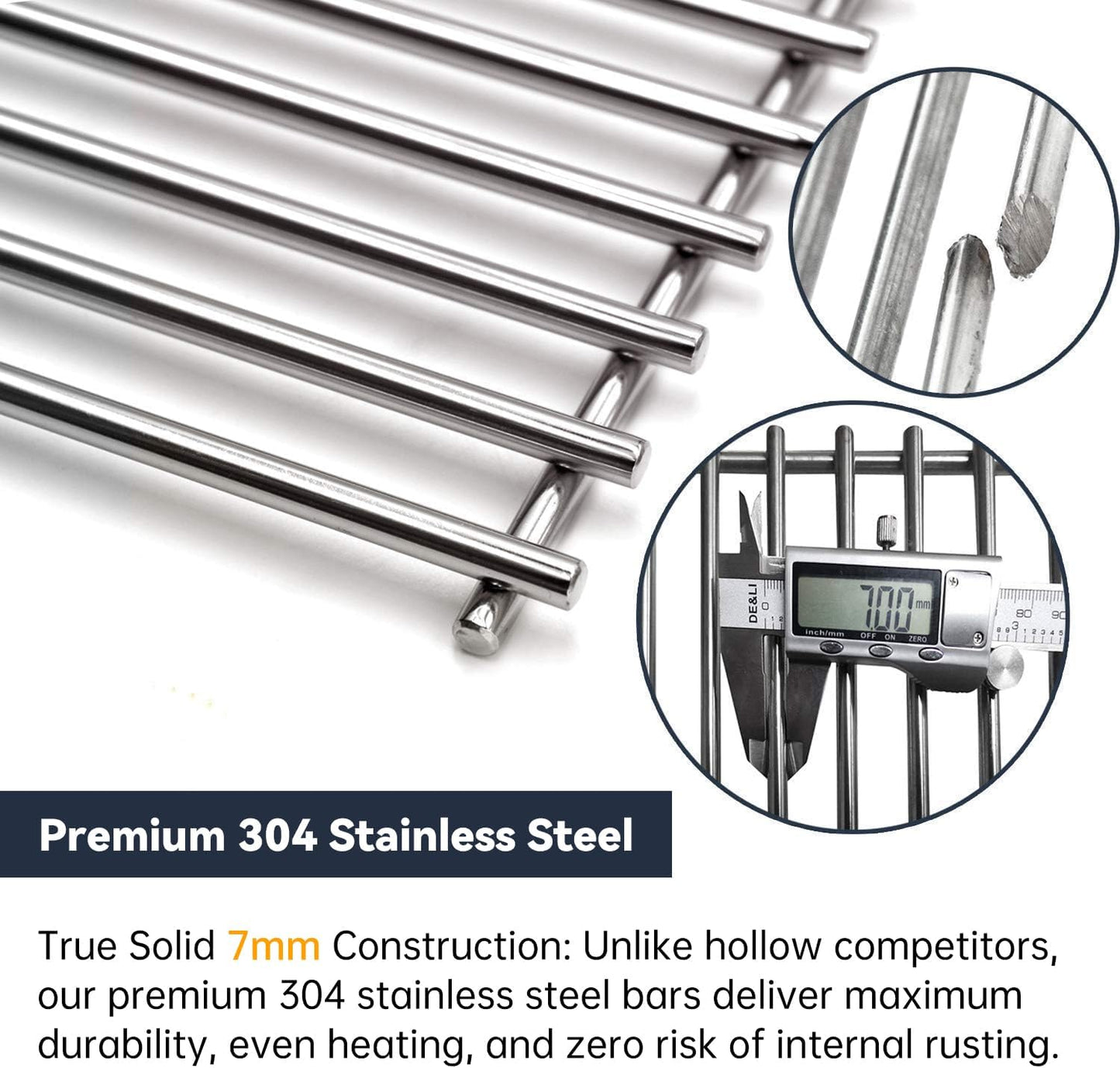 Parrilla varillas acero inox para Brinkmann y Uniflame set 2