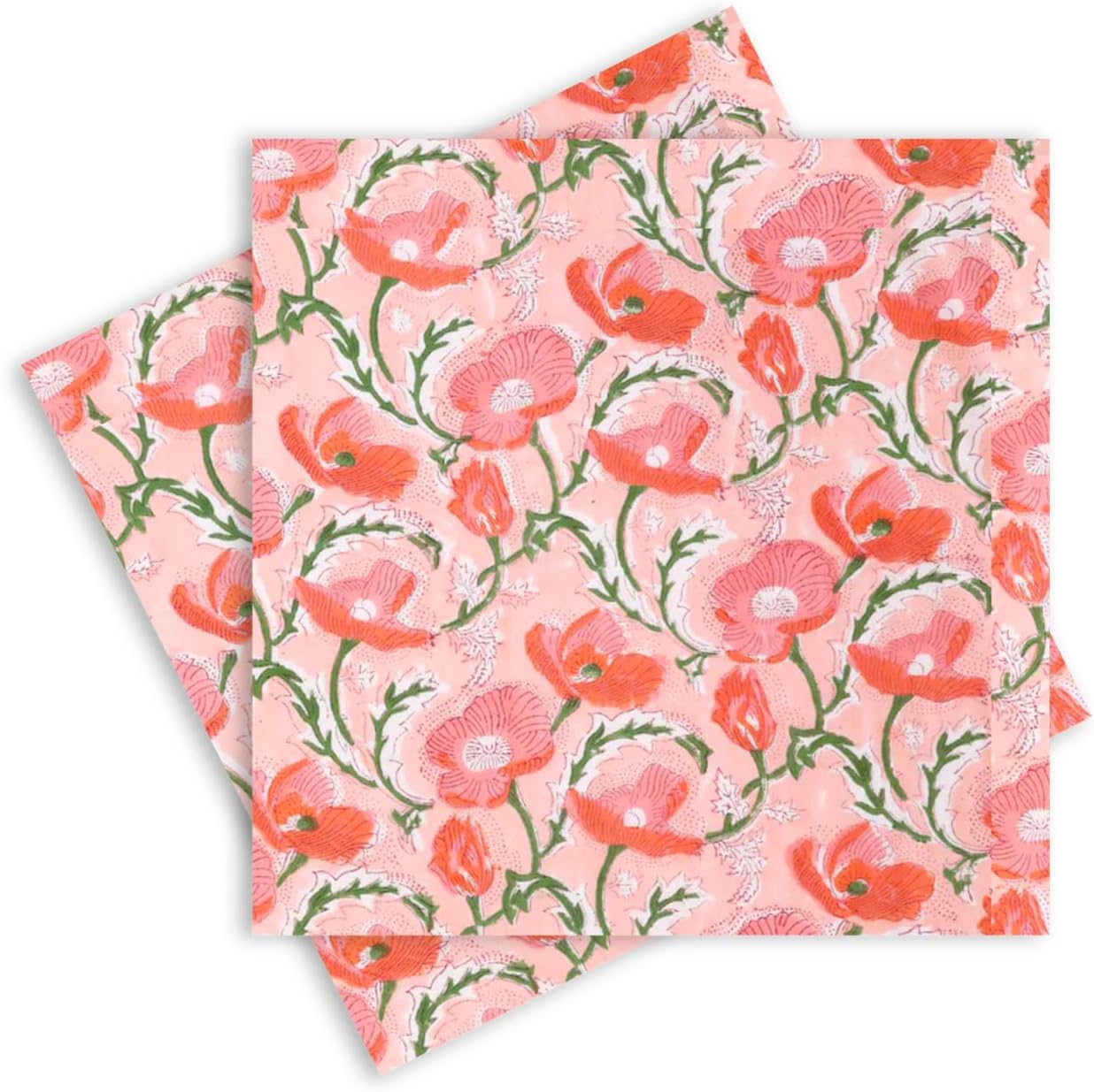 Servilletas de cóctel de amapola tinta no tóxica con estampado floral
