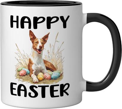 Taza Cerámica Pascua Ibiza Perro Negro/Blanco
