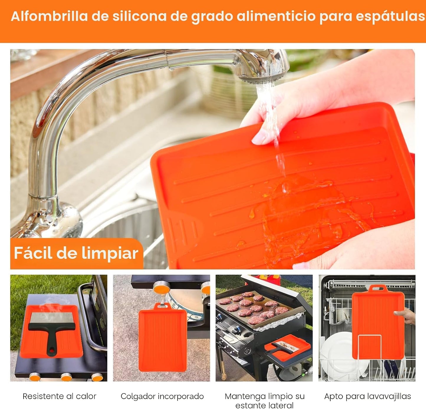 Kit limpieza parrilla Blackstone 18 Pzas raspador silicona