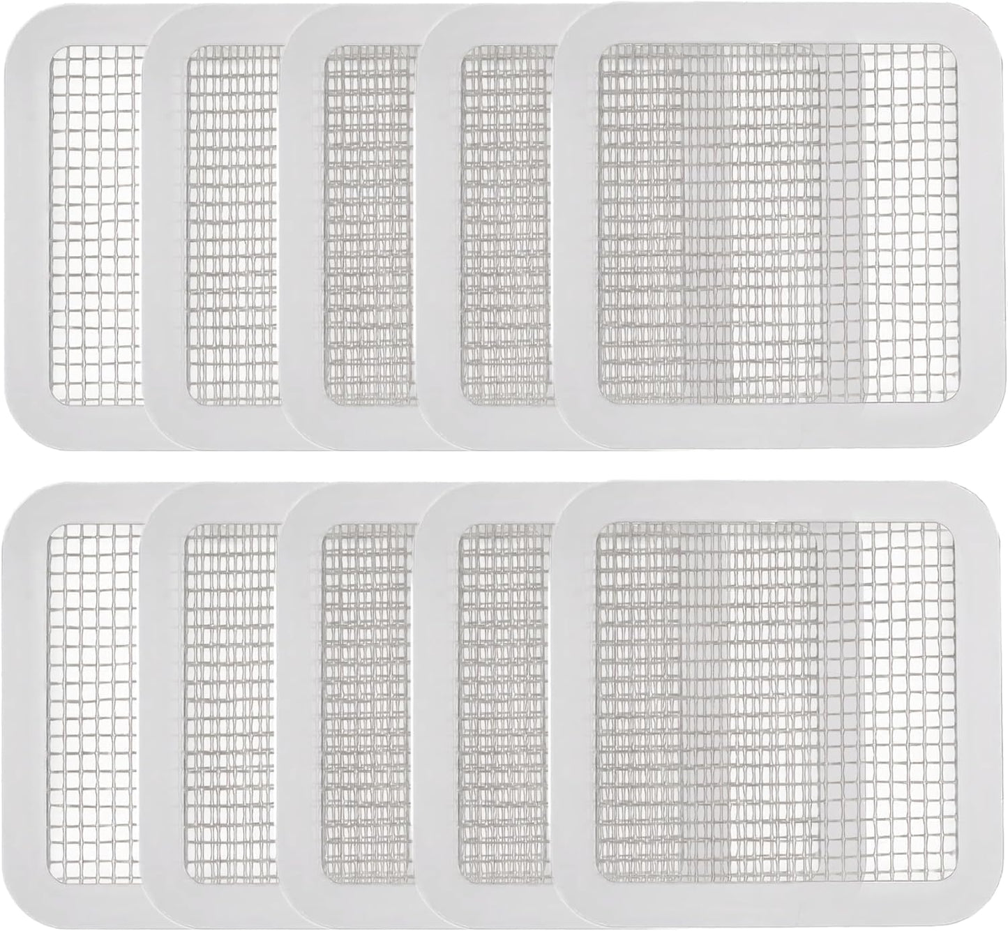 20 Parches autoadhesivos para malla de ventana gris 4x4pulg