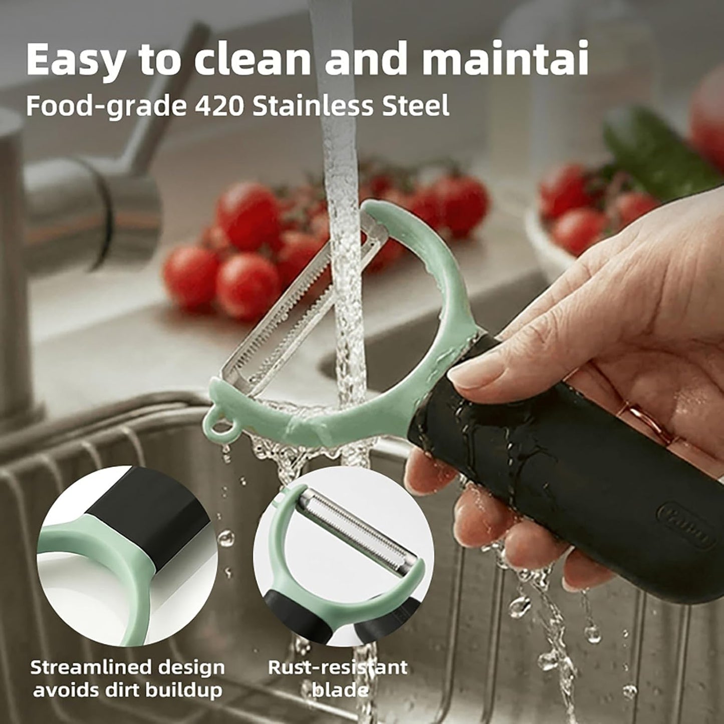 Pelador de patatas acero inox multifuncional cocina