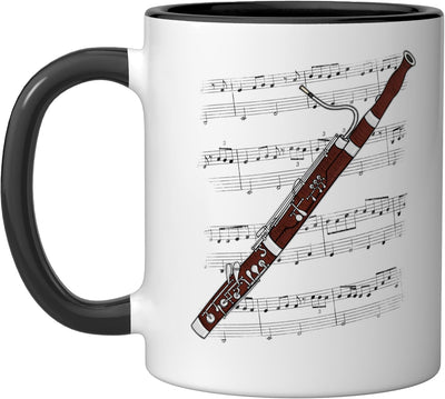 Taza de cerámica para profesor de fagot músico de vientos