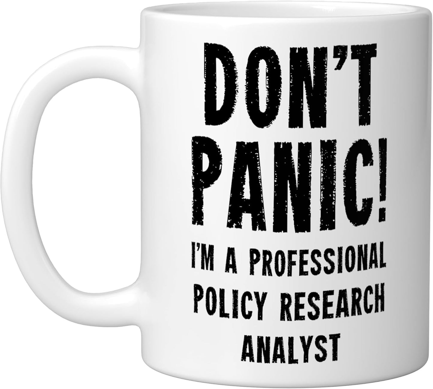 Taza Cerámica para Analista Político Blanca