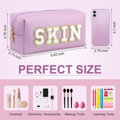 Bolsa maquillaje piel sintética impermeable viaje