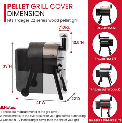 Cubierta parrilla Traeger Pro 22/575 impermeable barbacoa