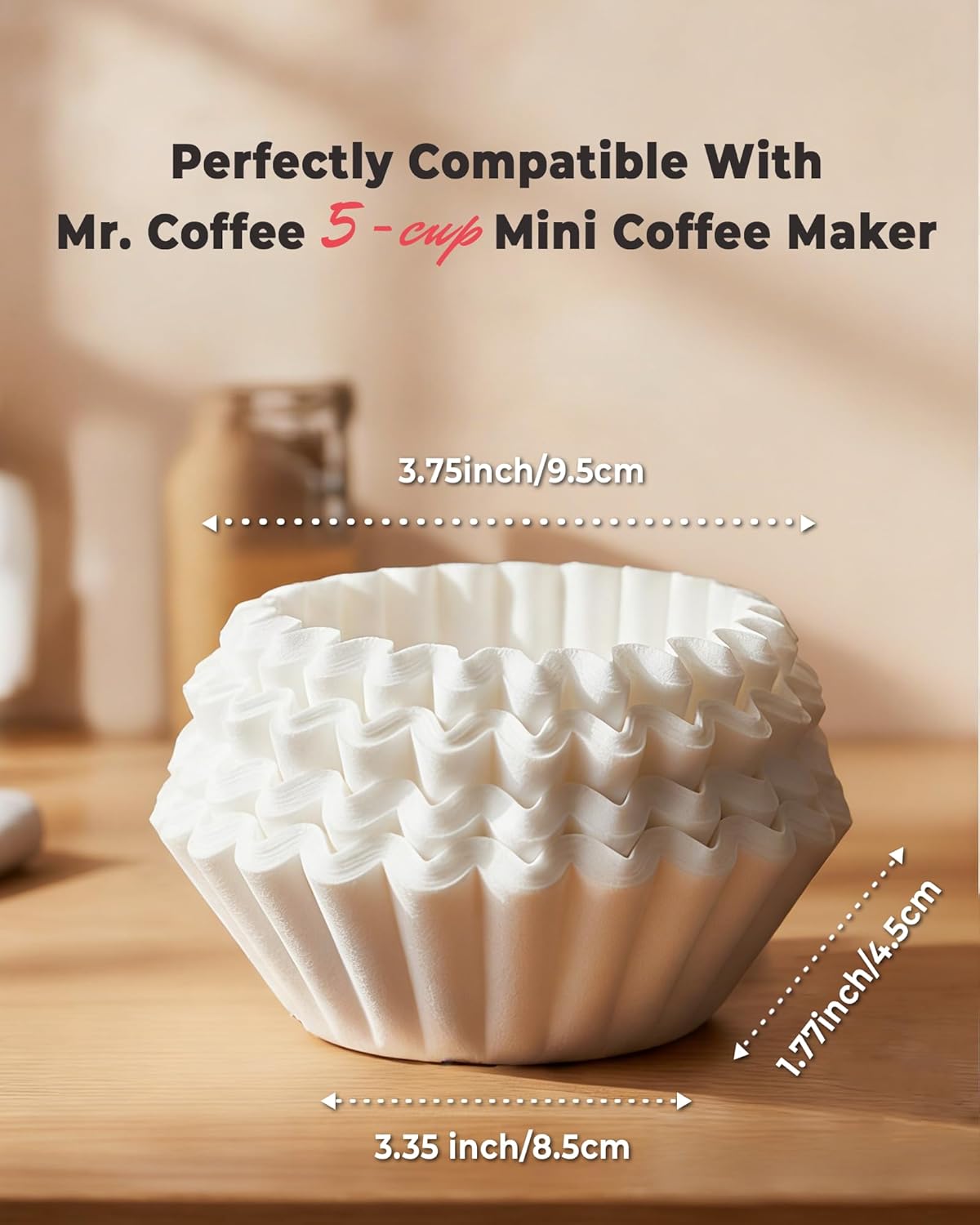 Filtros café 5 tazas 200uds compatibles Mr. Coffee