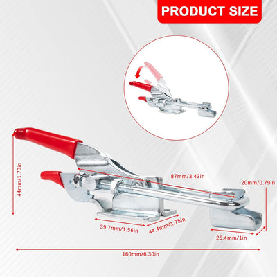 6 Pzas Clamp Acero Galvanizado 700lbs Fuerza