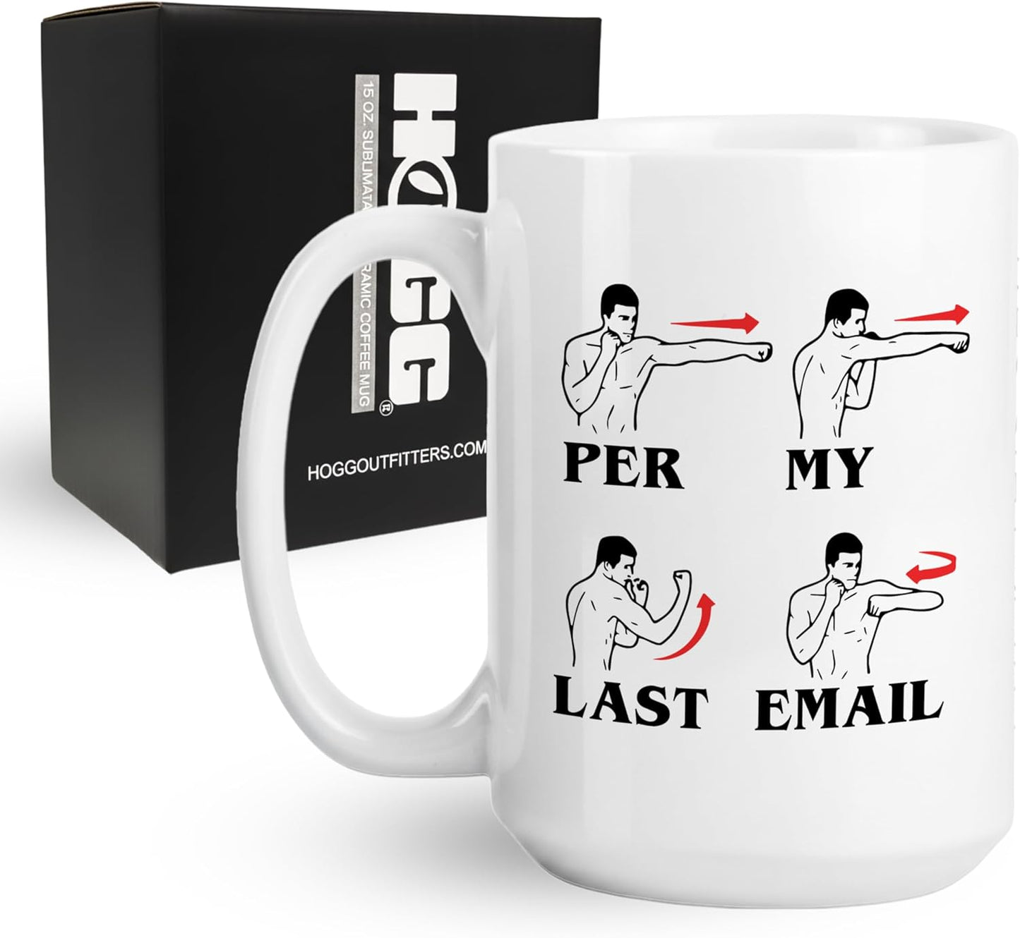 Taza de café sarcástica de cerámica Per My Last Email 15 oz